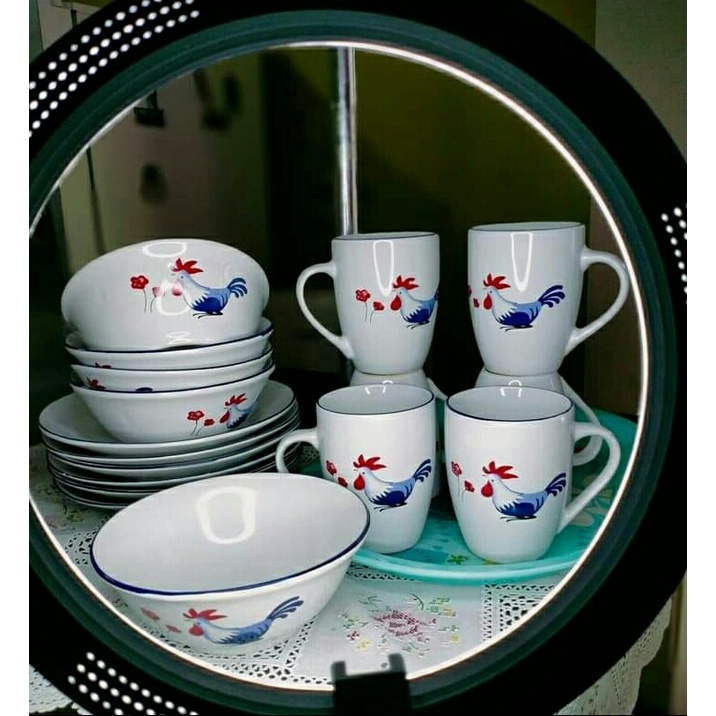 Homeco Ceramic I Am Blue | Piring| Mangkok | Mug Ayam Biru Keramik