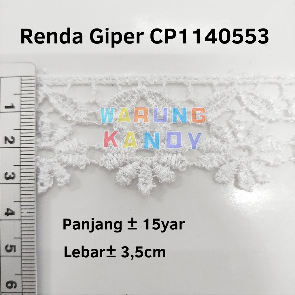 Renda Giper CP1140553 Putih 3,5cm