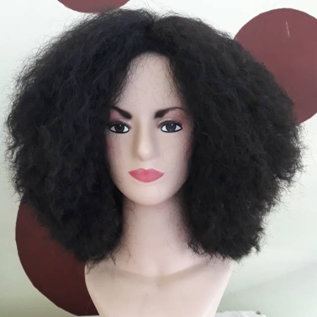 Wig rambut asli curly type FA 05