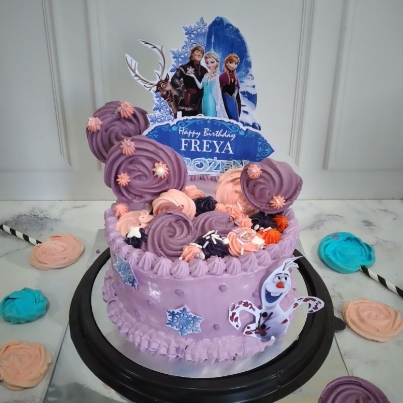 

topper toper kue cake ultah hiasan frozen elsa princess