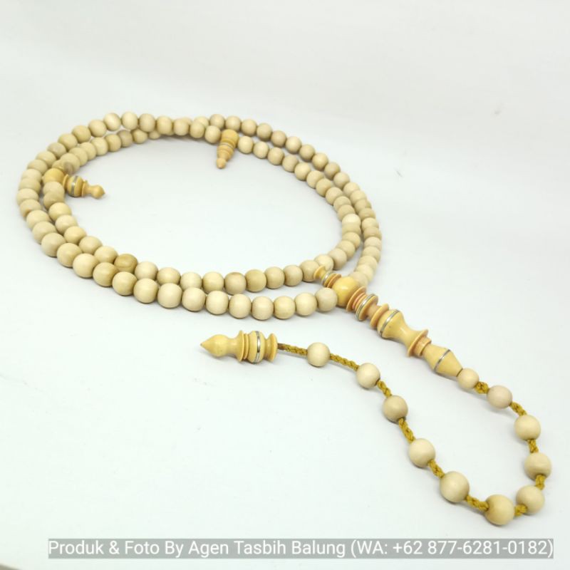 Tasbih Muslim Kayu Kemuning Gading Super!!! 8mm ORIGINAL!!