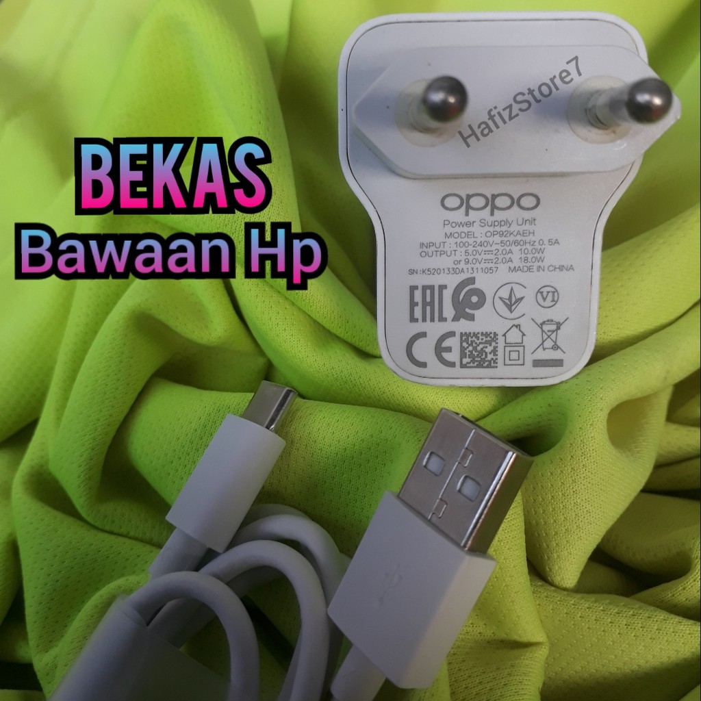Charger oppo 18W A32 A92 A72 A52 A53 A54  original bawaan hp