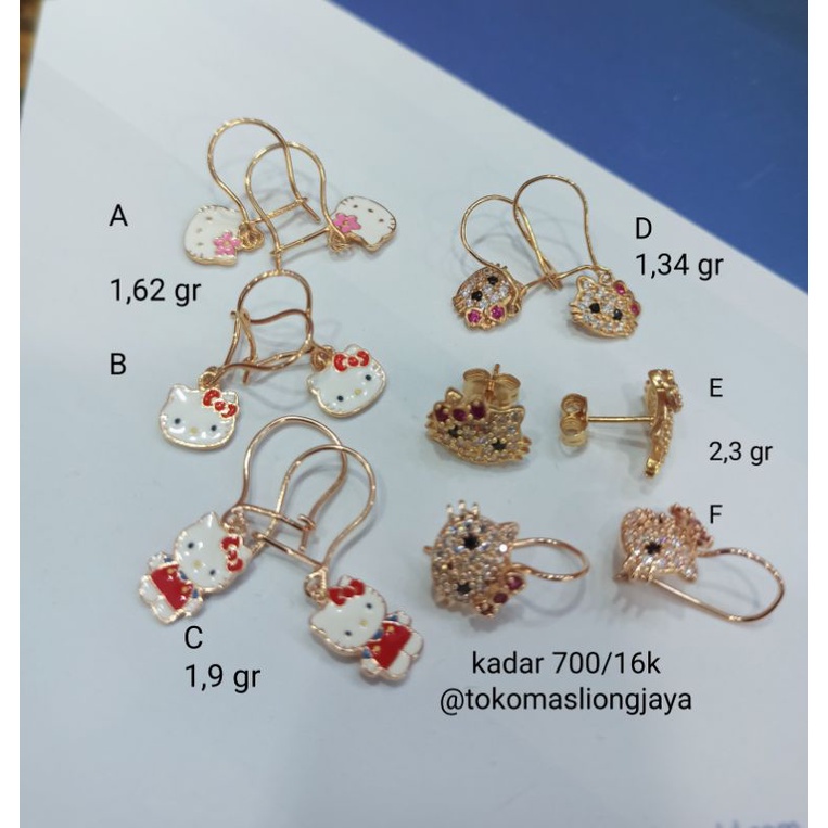 Anting Helokitty Emas Kadar 700/16k