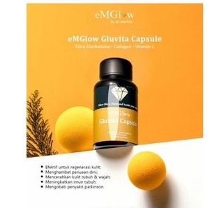 EmGlow Gluvita Capsule,Kemasan Baru! Suplemen pencerah