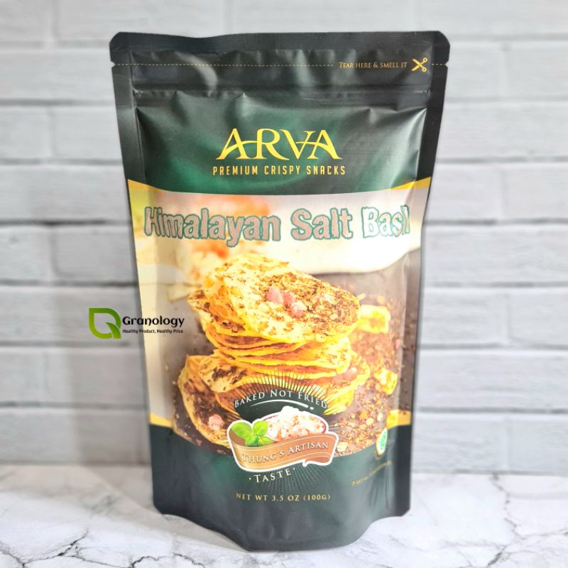 ARVA Crispy Tempe 80gr / Snack Tempe 80 gram - Himalayan Salt Basil