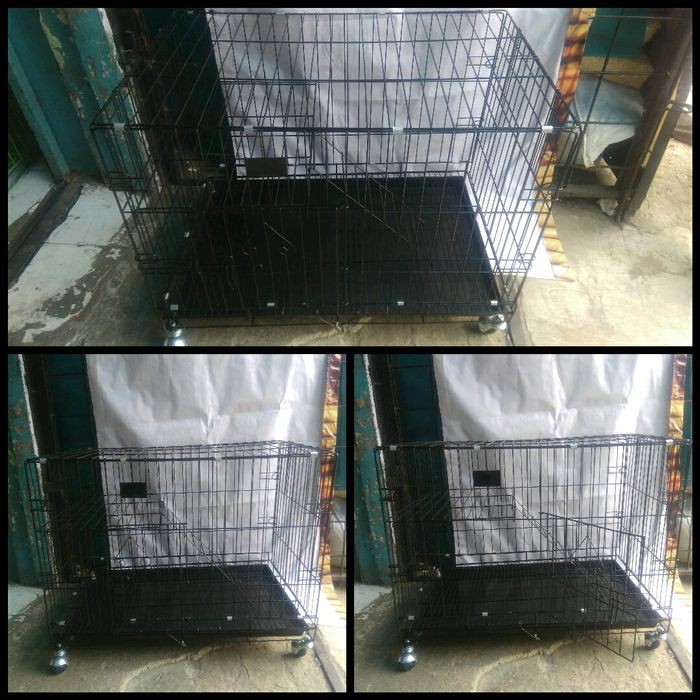 Kandang 90cm 2 Tingkat Roda, Kandang Kucing Kandang Hewan