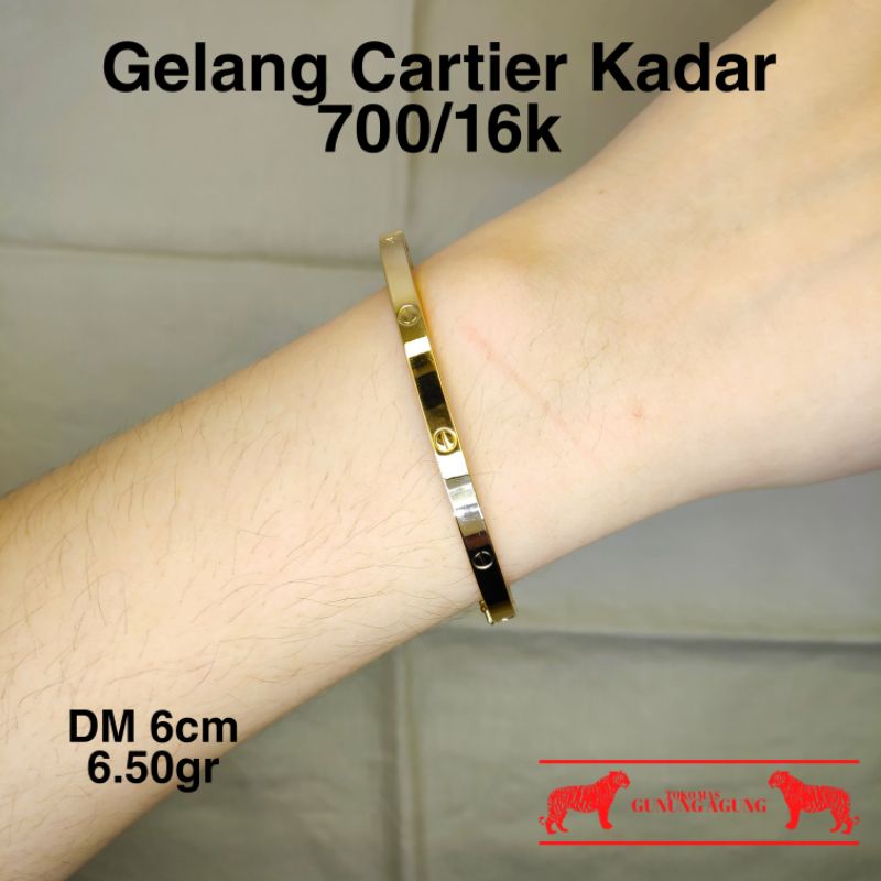 New Collection Gelang Cartier Favorit Emas Bagus Kadar 700/16K Padat Full Toko Mas Bekasi Termurah