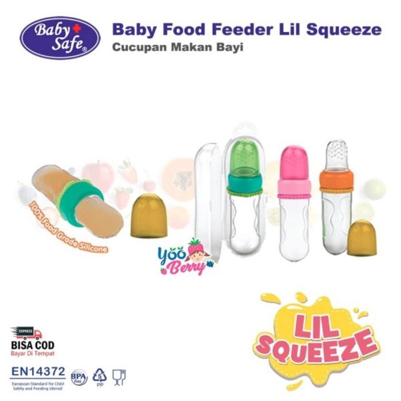 Baby Safe Food Feeder Lil Squeeze JP030/Alat Makan Bayi Baby Safe