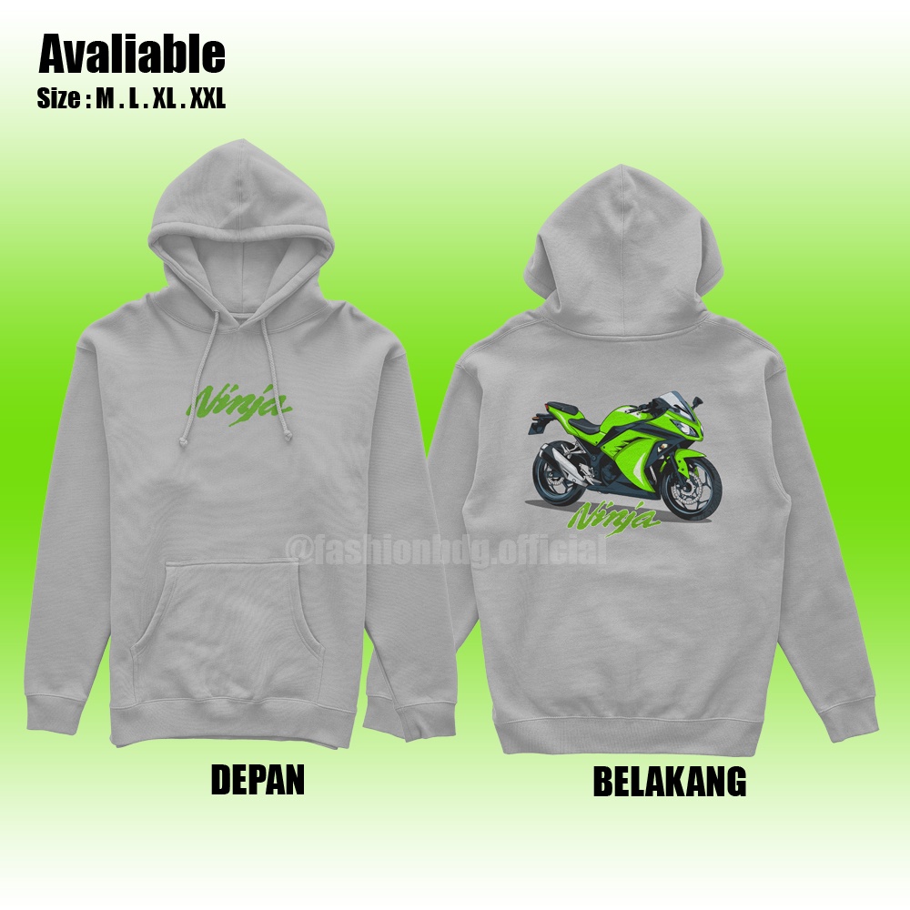 Jaket Sweater Motor Kawasaki Ninja Bahan Tebal