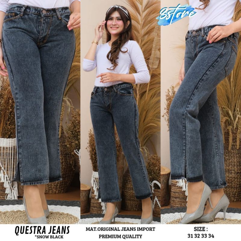 Mystar snow black celana wanita terhits