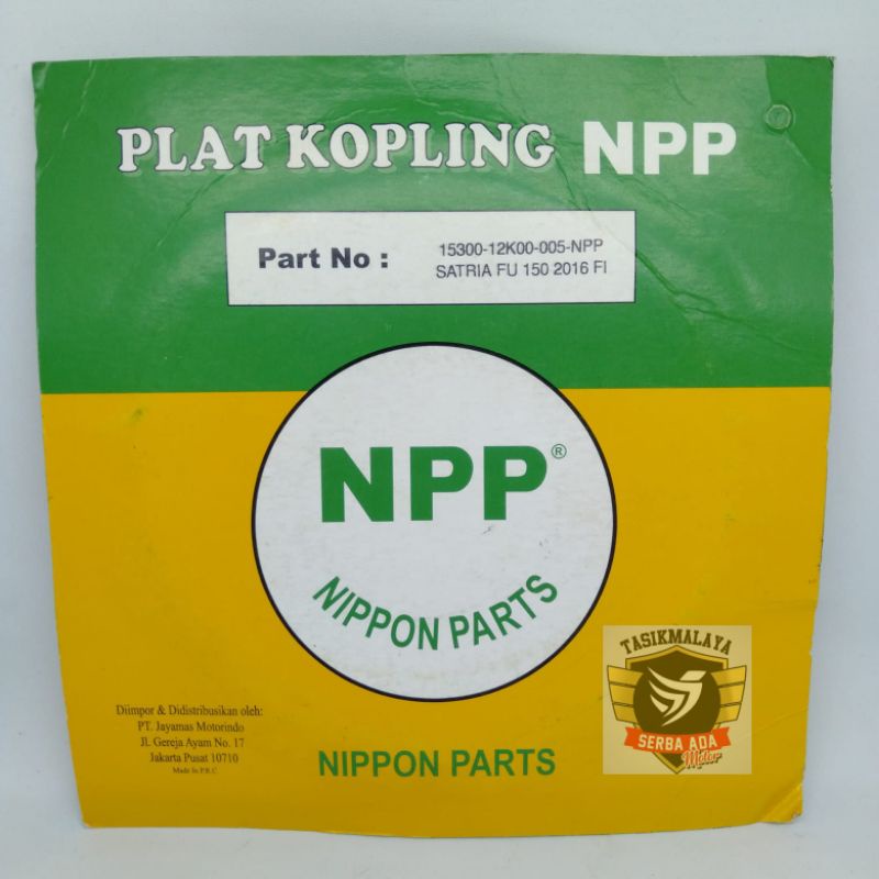 PLAT KOPLING KAMPAS KOPLING SATRIA FU 150 2016 FI 100% Original NPP