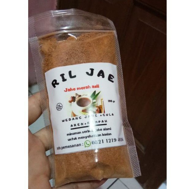 

Ril jae serbuk sari jahe merah asli+gula aren+rempah-rempah 100gr