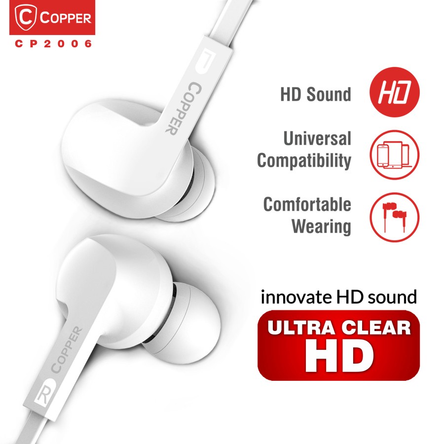 COPPER ULTRA CLEAR CP2006 Series Earphone / Headset / Handsfree