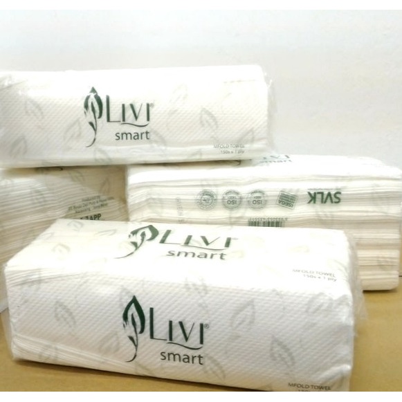 RC TISSUE LIVI SMART TOWEL MULTIFOLD/TISSUE MINYAK 150 SHEETS