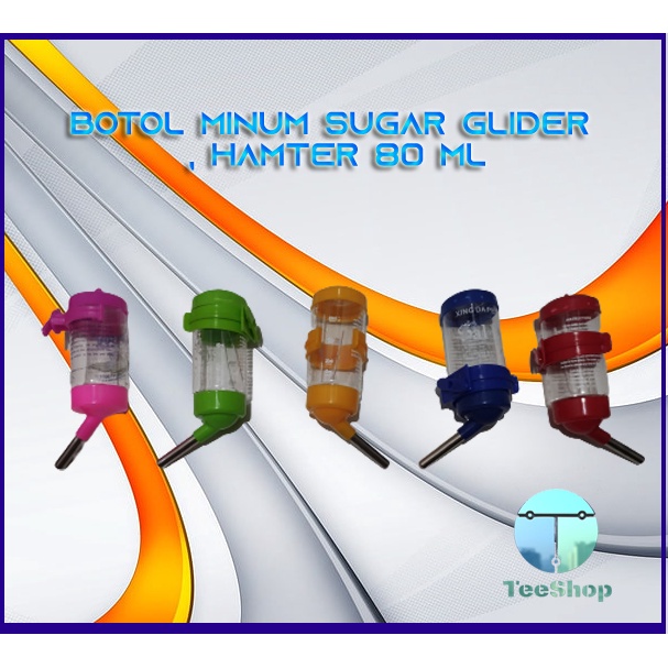 TEMPAT MINUM BOTOL HEWAN HAMSTER KELINCI MARMUT SUGAR GLIDER DOT MINUM DRINKING BOTTLE  80ML