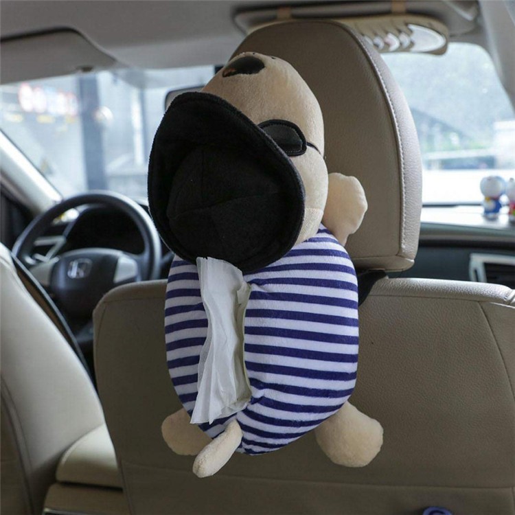 Tempat Kotak Tisu Mobil / Boneka Gantungan Jok Gentleman Car Tissue