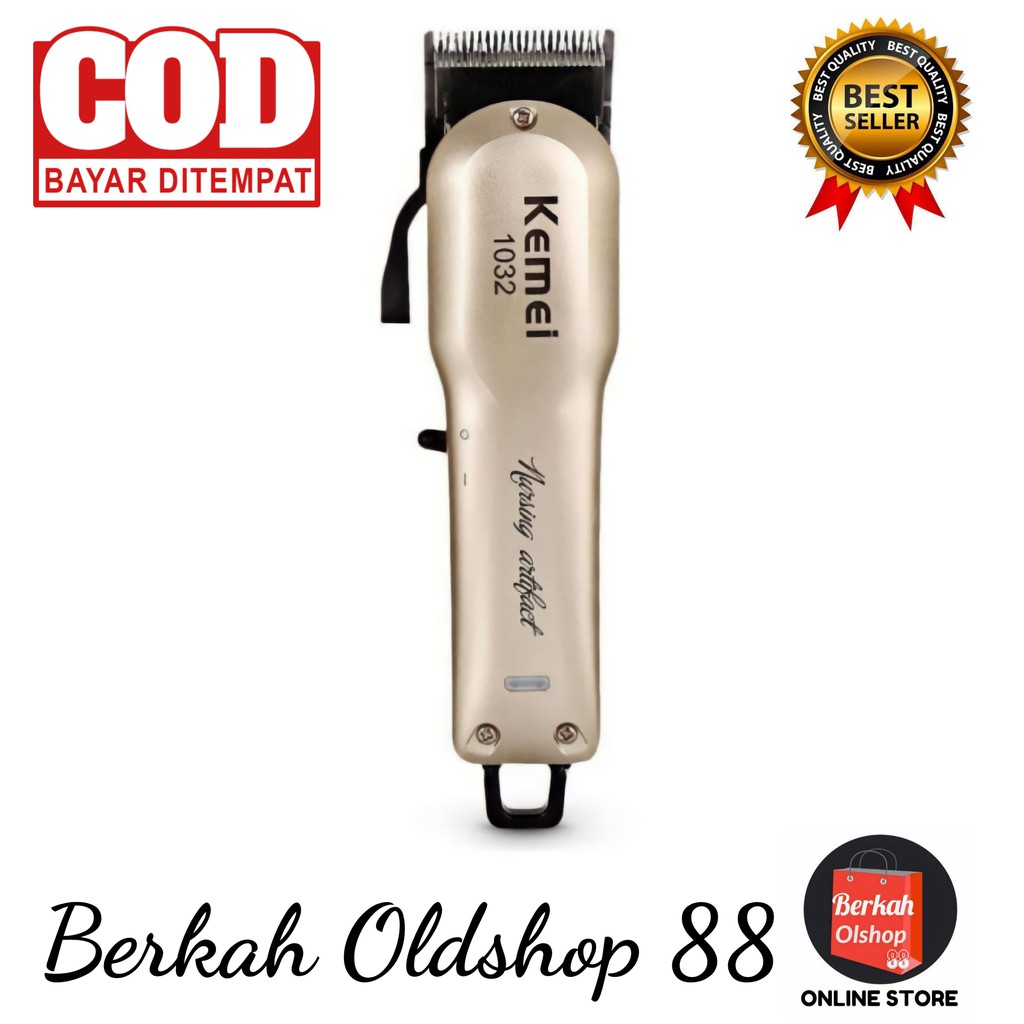 Berkah Oldshop 88 - Alat Cukur Rambut Kemei KM 1032 Clipper Kemei KM1032 Professional