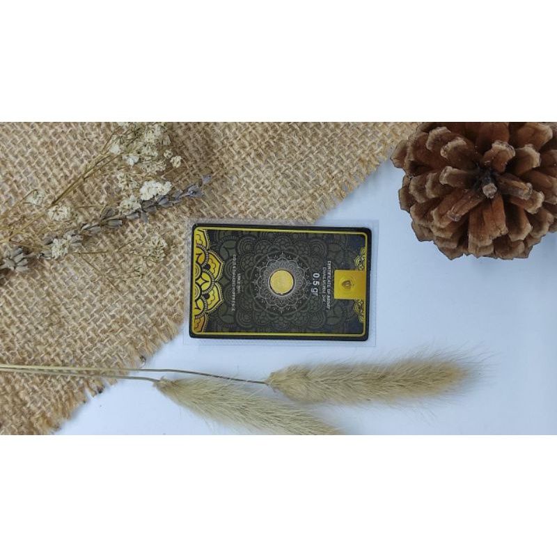 Emas Mini gold 0.5 gram 24 karat Black series