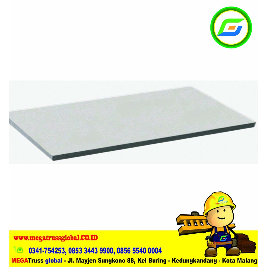 Listplank GRC - KALSI Plank 0.8cm x 300cm Polos - Material Bahan Bangunan