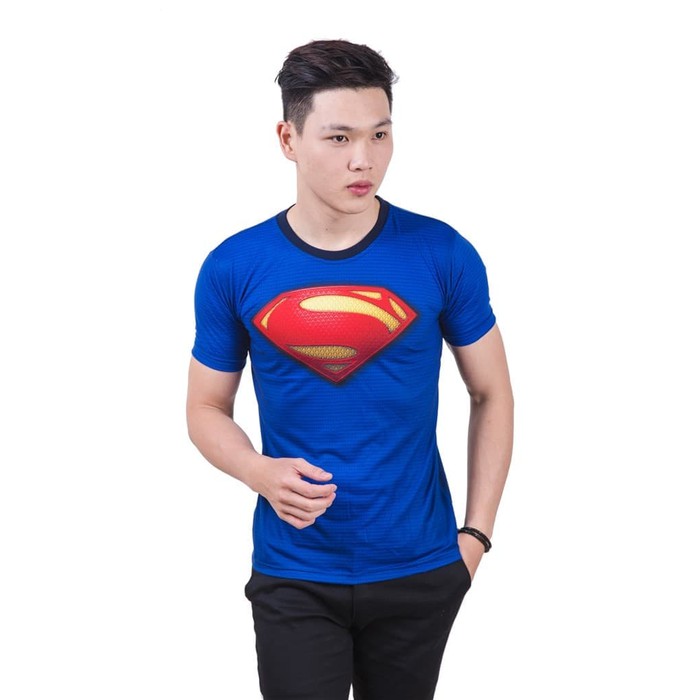 KAOS BAJU GYM SUPERMAN PRIA WANITA SUPERGIRL FITNES