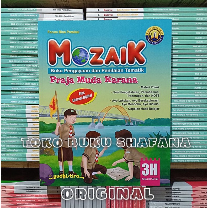 Paket 4 Buku Mozaik 3E 3F 3G 3H Yudhistira Kelas 3 SD K13 Revisi - Pengayaan &amp; Penilaian Tematik