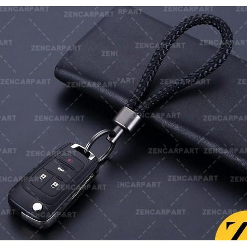 GANTUNGAN KUNCI RAJUT KEPANG anyaman Braided Jepang Hitam Mini Carabiner UNIK