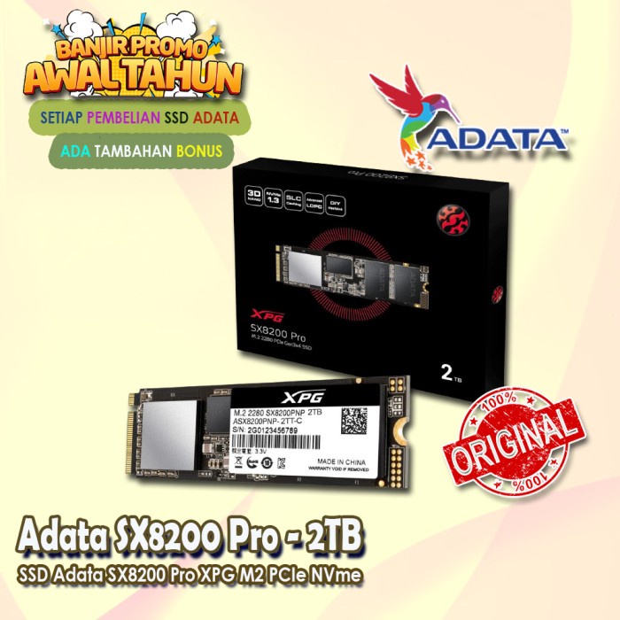 ADATA XPG SX8200 Pro 2TB M.2 PCIE NVMe SSD