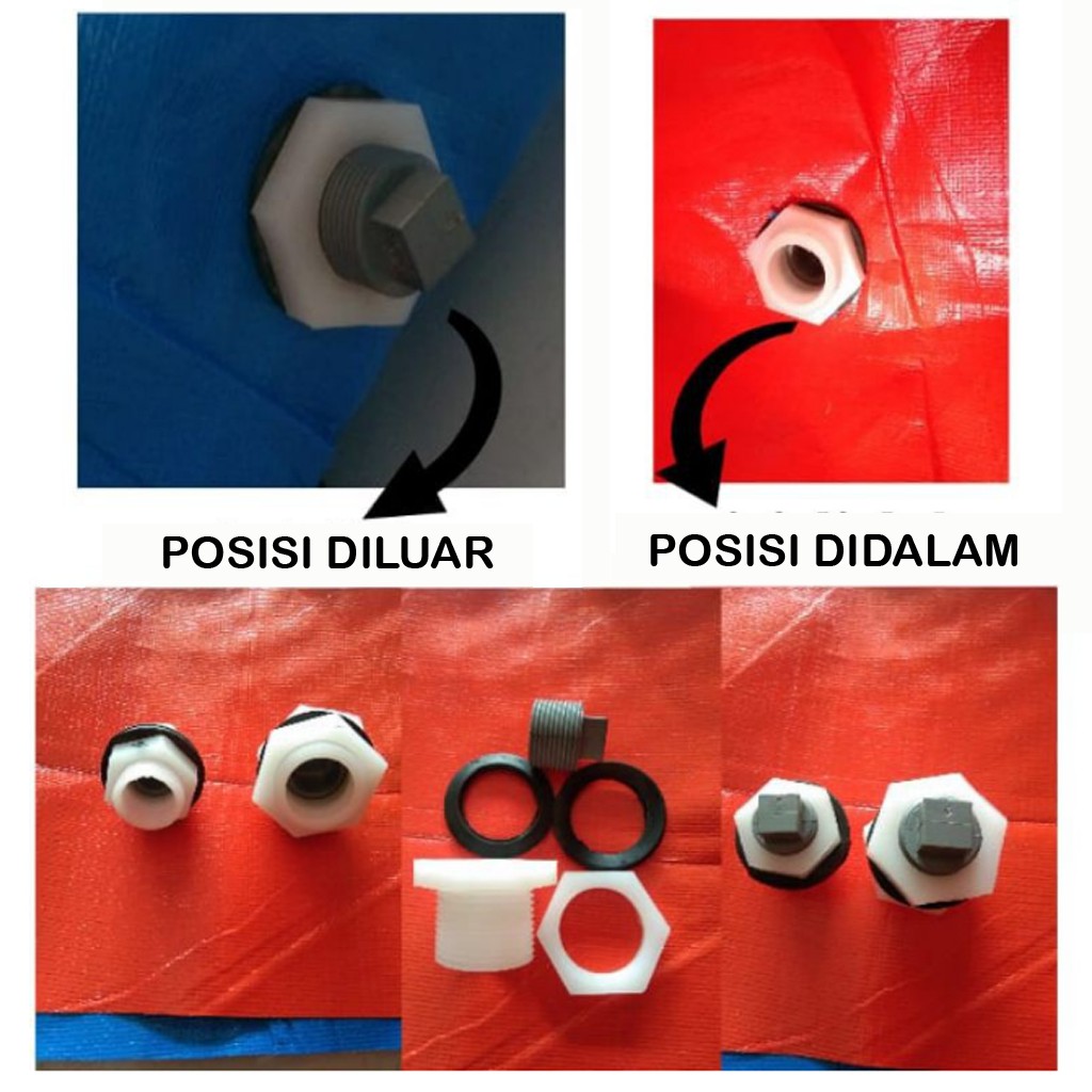 Alat pembuangan air kolam terpal/sirkulasi kolam terpal, kolam terpal, lubang kolam terpal