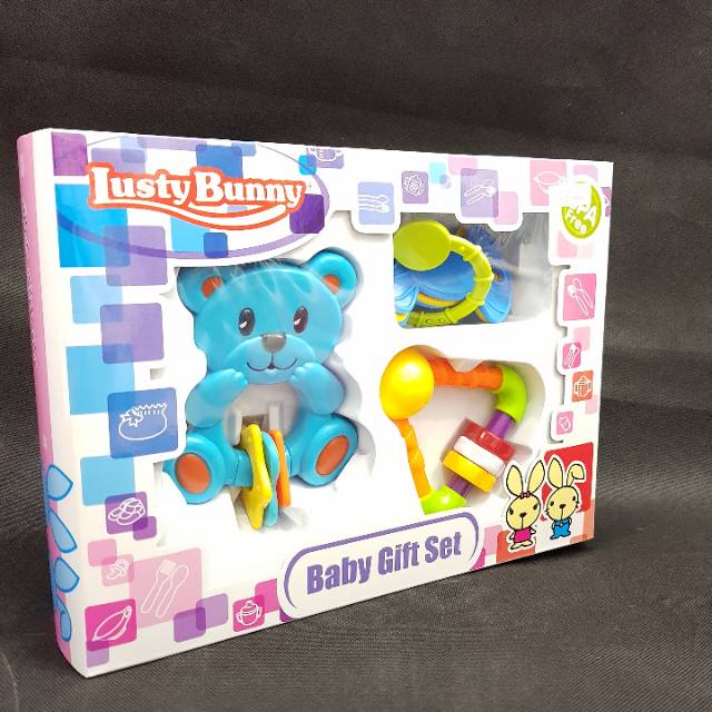 Gift set mainan Baby isi 3 Lusty Bunny 1407 Y1