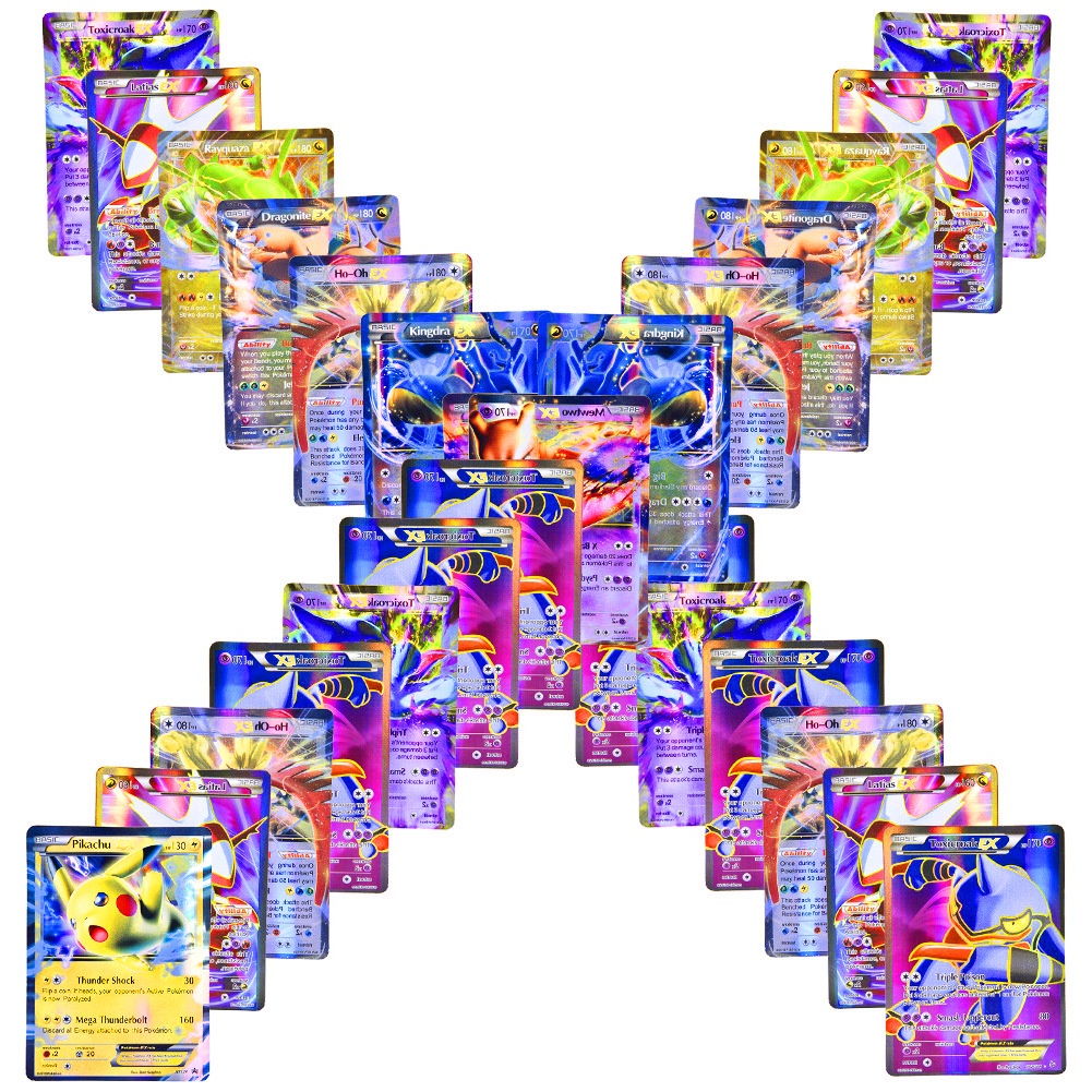 &lt; Tersedia &gt; 100pcs/box Kartu Pokemon Asli Mainan 100V MAX GX Battle Versi Inggris Kartu Charizard Pikachu Mainan Anak Dewasa Hadiah