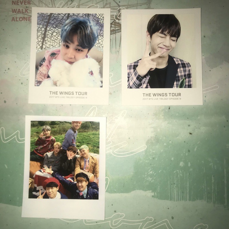 BTS TAEHYUNG V JIMIN WINGSTOUR PHOTOCARD PC POSTCARD