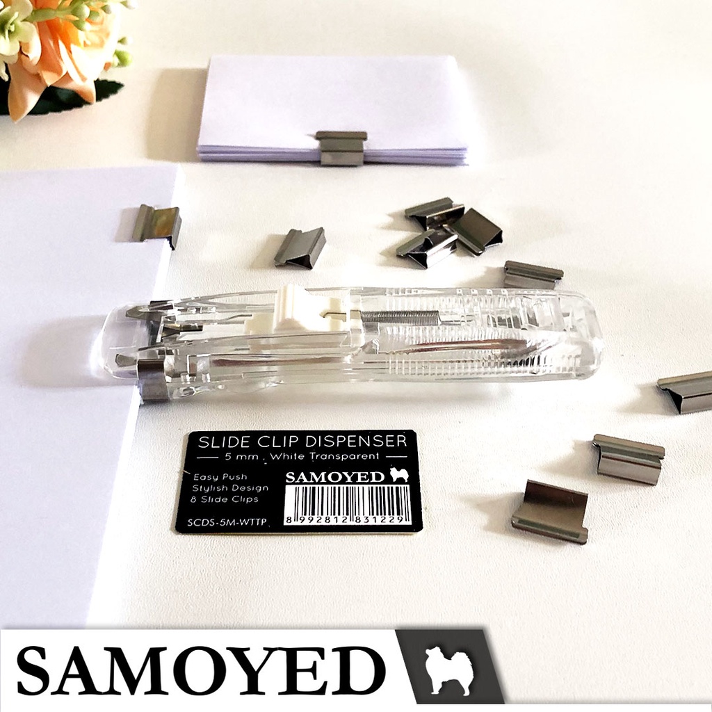 

SAMOYED SCDS-5M Slide / Clam / Push Clip Dispenser / Pusher / Paper Clipper Medium 5 / 16 mm