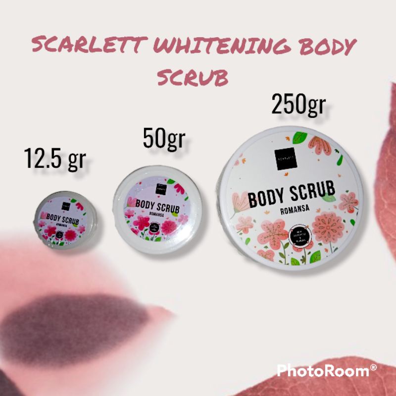 (New Happy chaming jolly) SEGEL 50gr Scarlett whitening body scrub mini Original 100% coffe pomegrante romansa happy scarlett mini