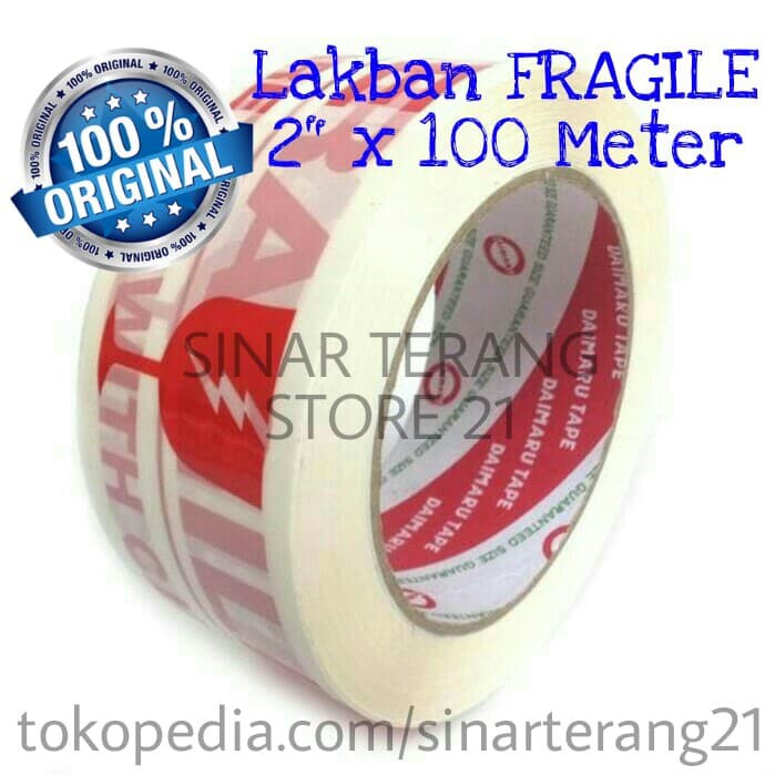 

Promo Spesial Isolasi Lakban FRAGILE PECAH BELAH 5 cm Solasi Plakban Adhesive TAPE Best Seller