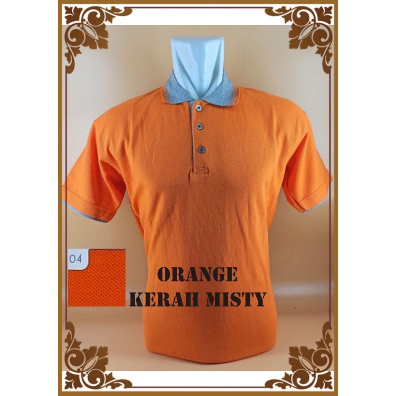 Kaos Kerah abu Misty/Polo Shirt/bahan Lacoste catton/s,m,l,xl