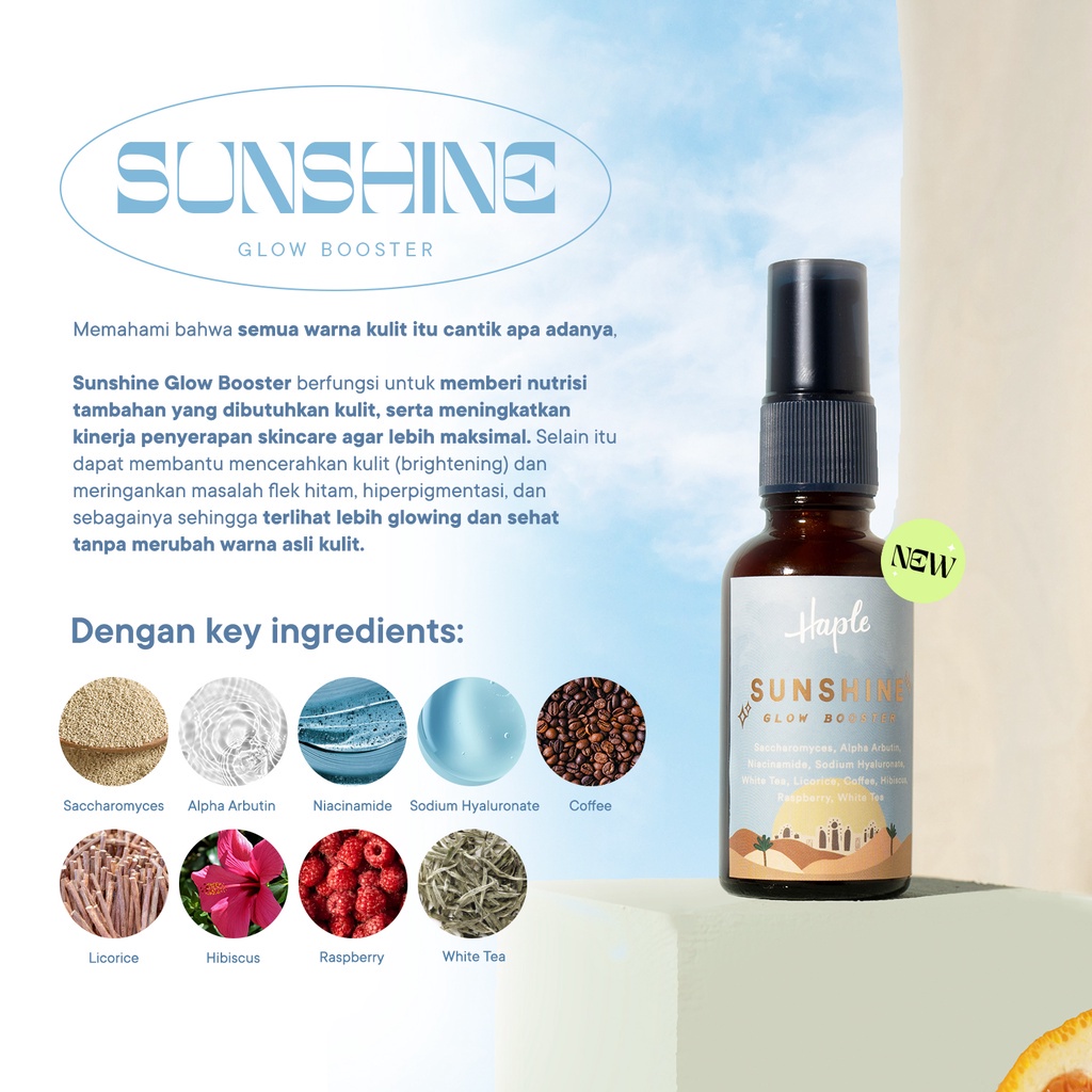 Haple Sunshine Glow Series Booster/Essence/Lotion (30gr/30ml)