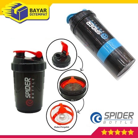 BOTOL MINUM SHAKER SPIDER Air Susu Bubuk Gym Fitnes Fitness 600ML Tumbler Gym Olahraga Smart Shaker SmartShaker [MG04]