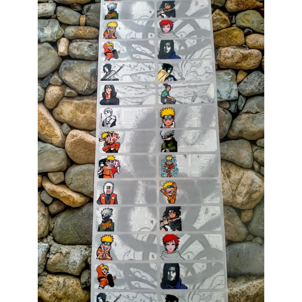 

Stiker Label Nama Name Sticker Waterproof Anti Air NARUTO