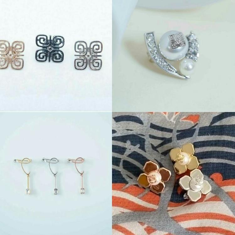 LANGSUNG KIRIM.. safetypin brooch bros stamp pin restu anggraini vanillahijab brosvanillahijab esafe