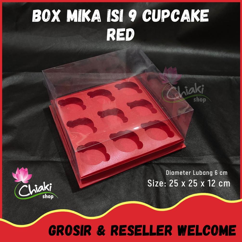 

Box Mika Alas Merah 25 X 25 X 12 Cupcake Isi 9 Cake Pudding Tart Dus Red Karton Tebal Chiaki Kotak