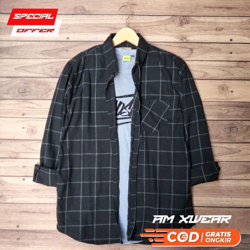 AMXWEAR KEMEJA FLANEL PRIA WANITA L-XL-XXL-XXL