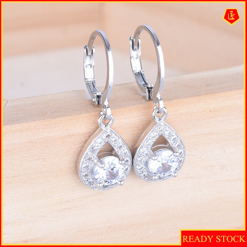 [Ready Stock]Simple Retro Diamond Female Earrings