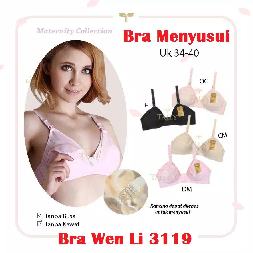 BH Ibu Hamil Menyusui Busa Tipis &amp; Tanpa Kawat / Bra Bumil Menyusui Sorex 8119 &amp; Wenli 3119