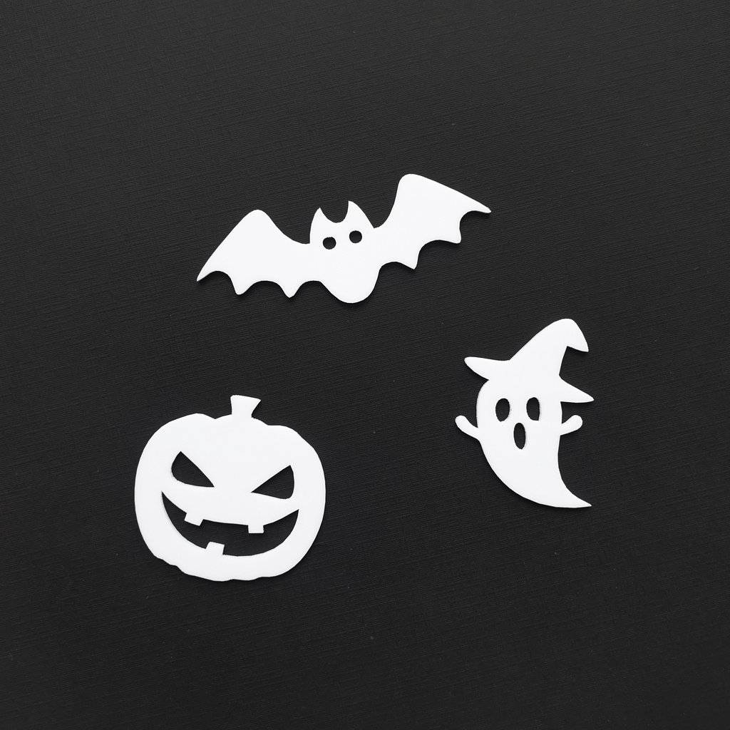 Tag Dekorasi Akrilik Halloween / Kue - 1SET PUMPKIN GHOST BAT
