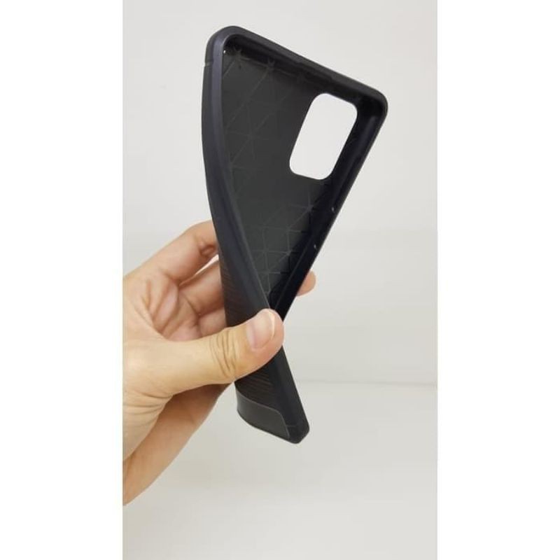 Case Samsung A01/A20s/A30s/A50s/A11/A12/A31/A51/A71/M11/M51 Ipaky Fiber Carbon Black Series