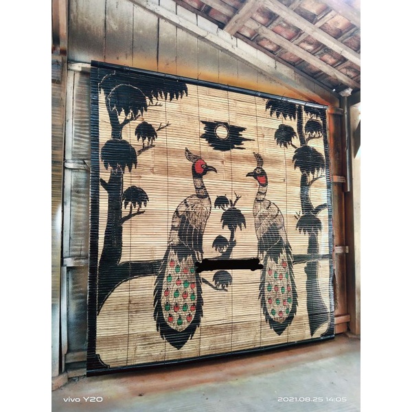 tirai bambu 2x3 motif