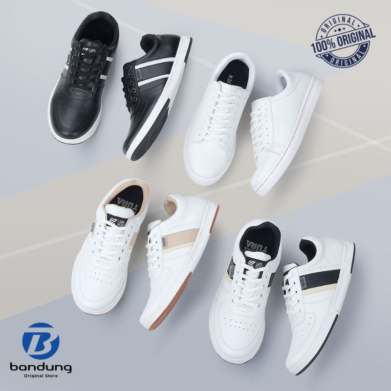 Sepatu Casual Sneakers Putih Hitam Pria Cowok Mills Series Kets Distro Premium Original