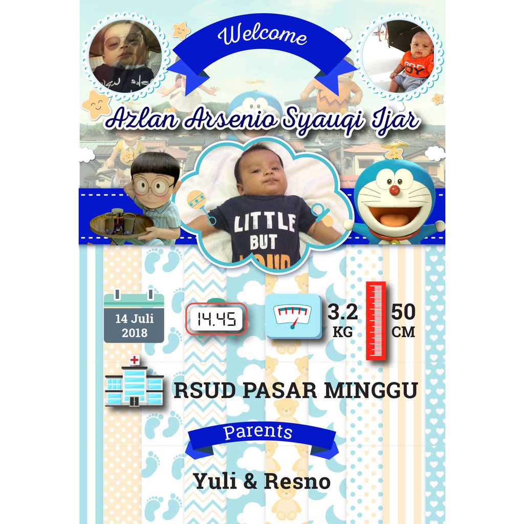 Cetak Poster Biodata Bayi Shopee Indonesia