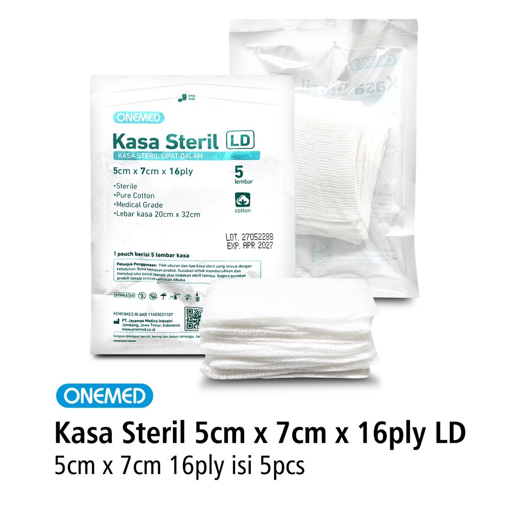 Kasa Steril OneMed 5 x 7 Cm 16 Ply 5 Pcs OJ