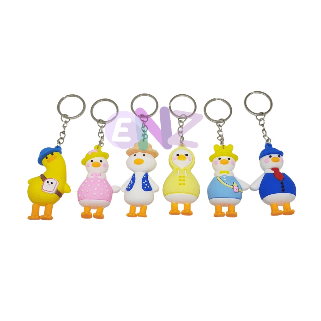 ENZ ® Gantungan Kunci Karakter Kartun / Motif lucu Ganci Boba Gantungan Kunci Bebek 1223